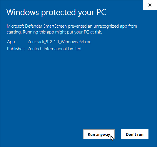 Microsoft Defender - help screen 2