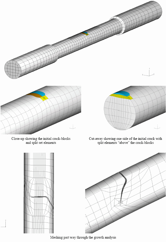 Shaft under tension-torsion loading using the new crack-block st12x1