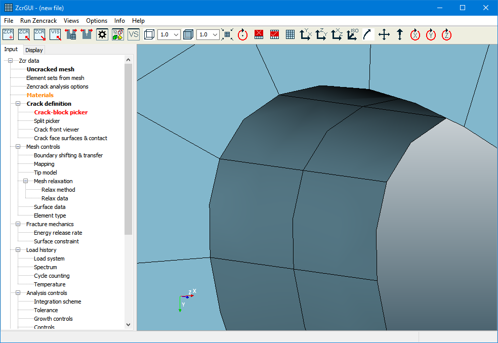 Quadratic edges - standard display with 2 segments