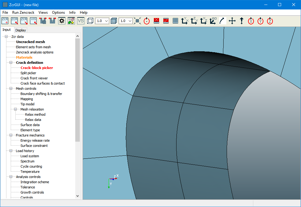 Quadratic edges - refined display with 8 segments